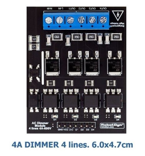 Licht dimmer modul - ac, 4