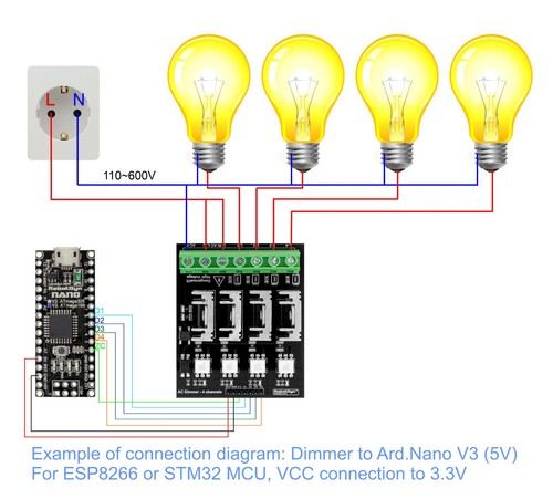 Licht dimmer modul 4 - modul,,